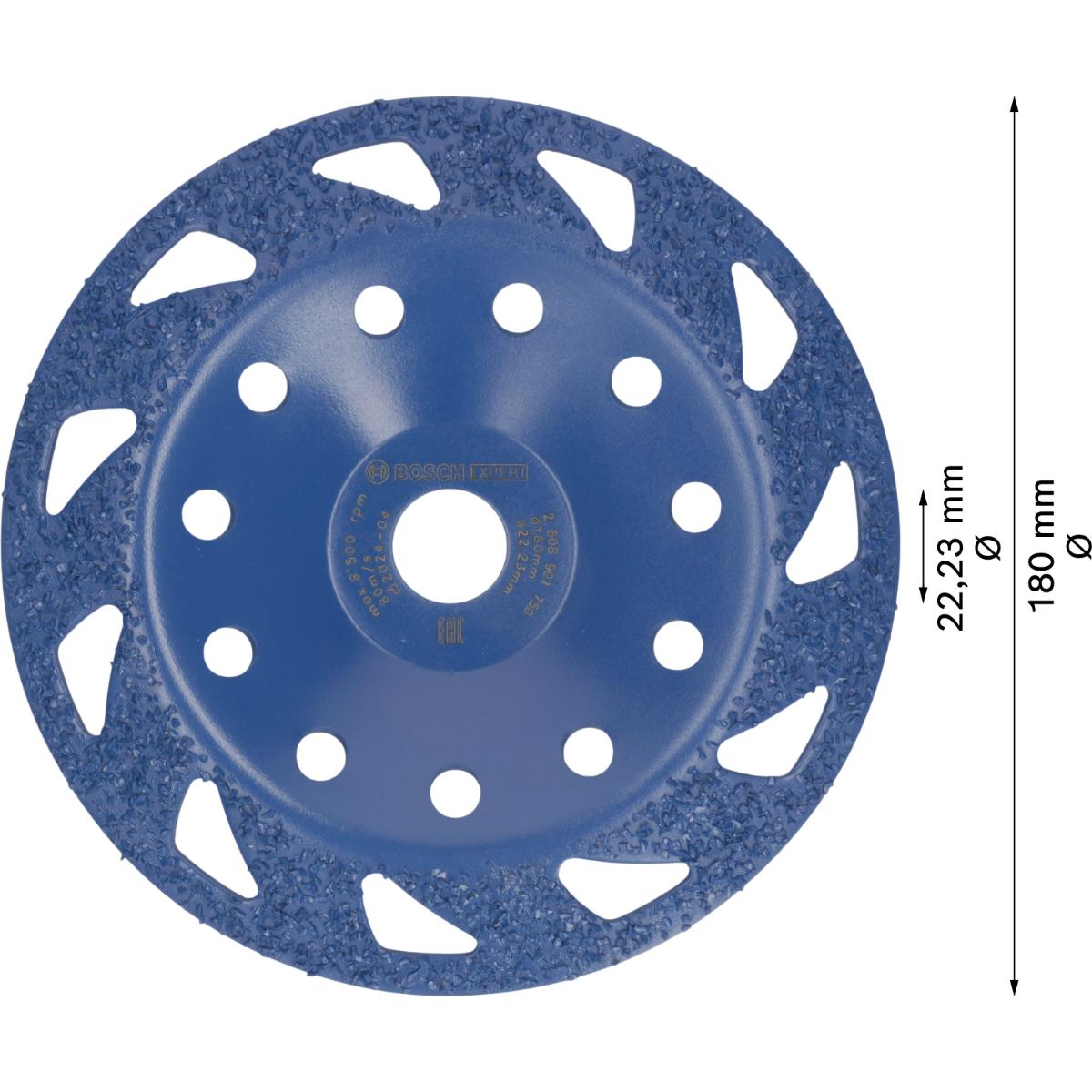 Bosch EXPERT Multi Material Carbide-Topfscheibe mittel 180 mm, 22,23 mm