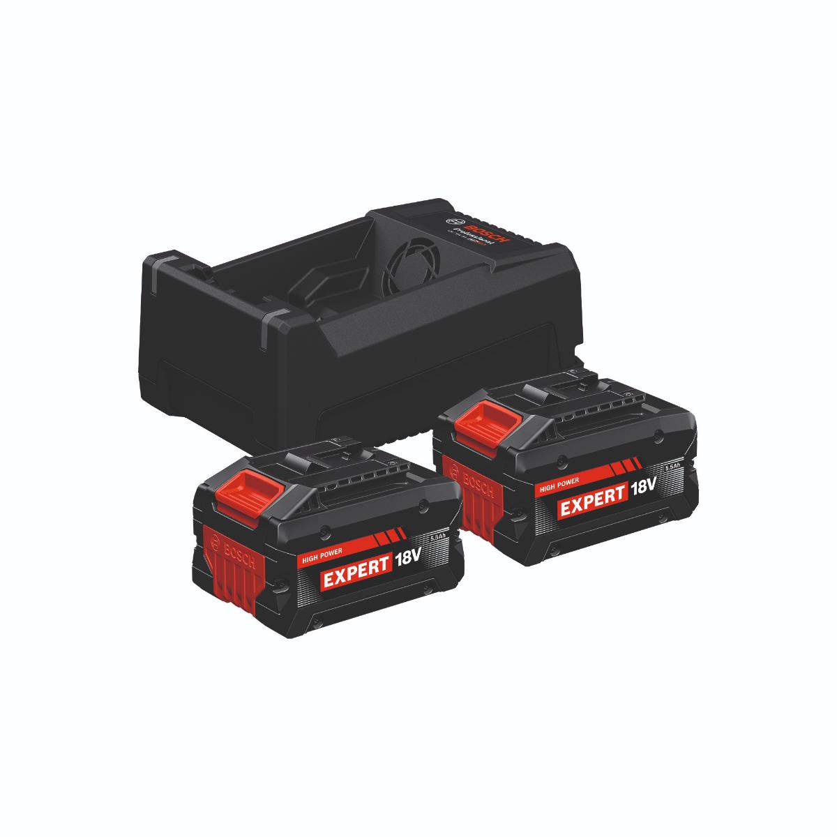 Bosch Batterie/Ladegerät Set 2x EXBA18V-55 + GAL12V/18V-80