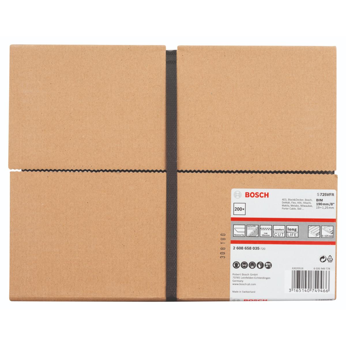 Bosch Säbelsägeblatt S 725 VFR, 200er-Pack