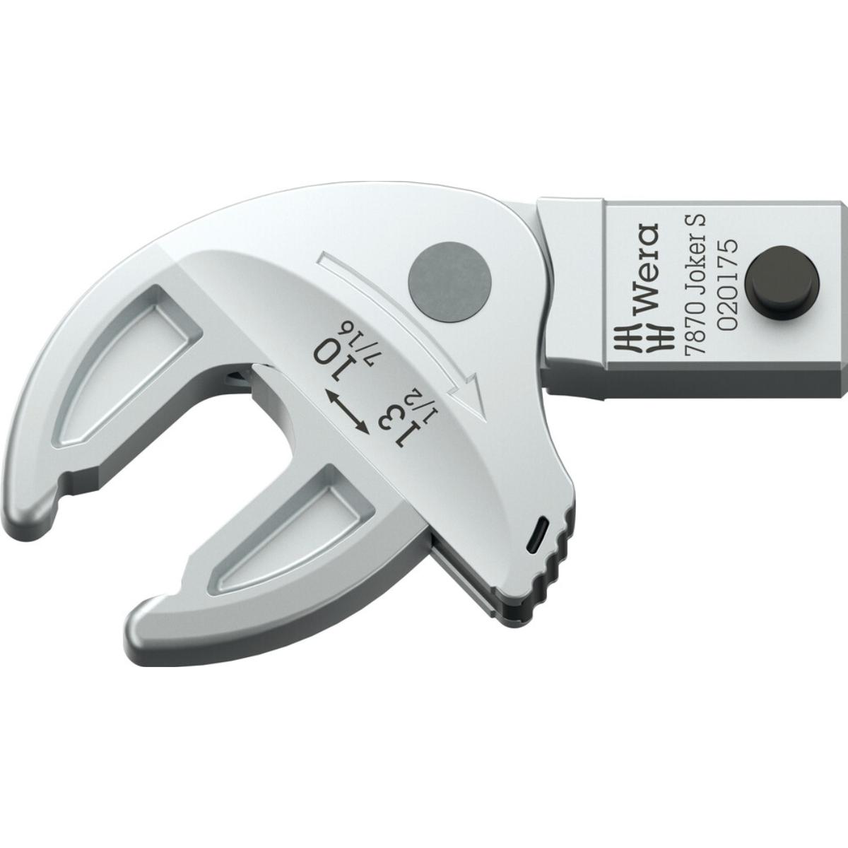 Wera 7870 Joker S Selbstjustierender Einsteck-Maulschlüssel für Schlüsselweite 10-13 mm, 9x12 mm