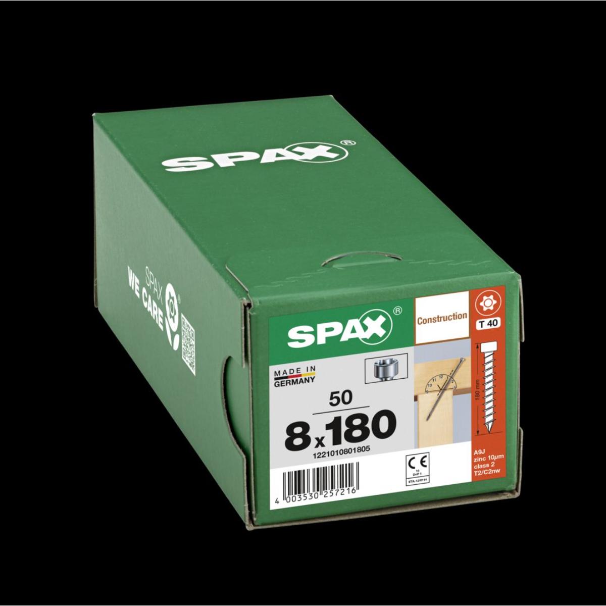 SPAX-S Zylinderkopf T-Star Plus T40 Vollgewinde Cut WIROX, 50 stück