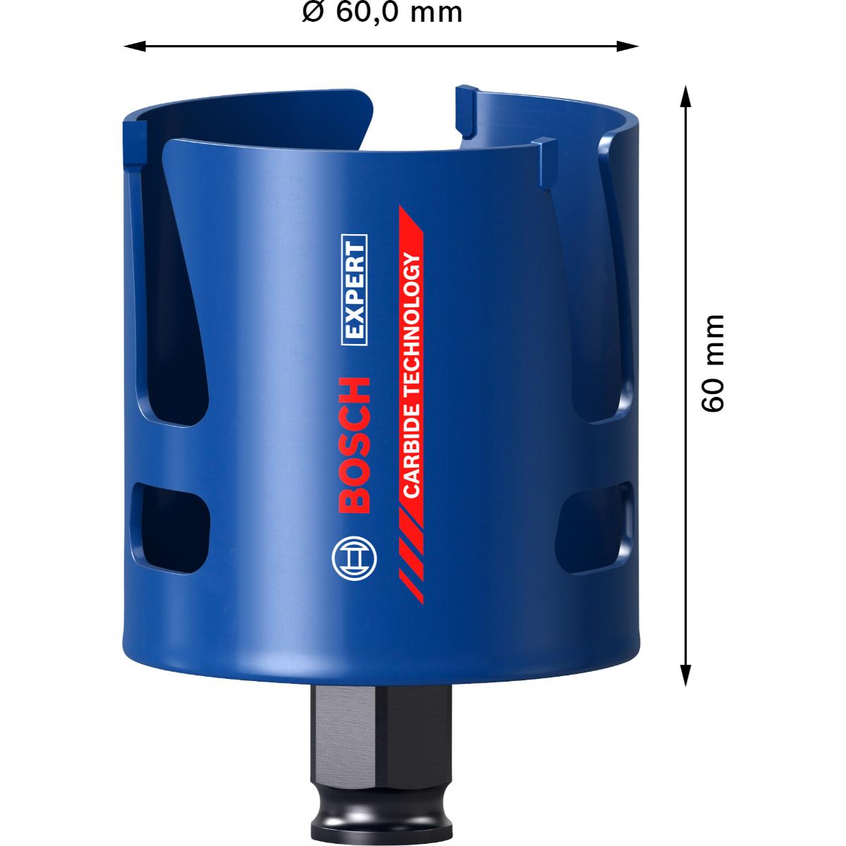Bosch EXPERT Construction Material Power Change Plus Lochsäge, 60 x 60 mm