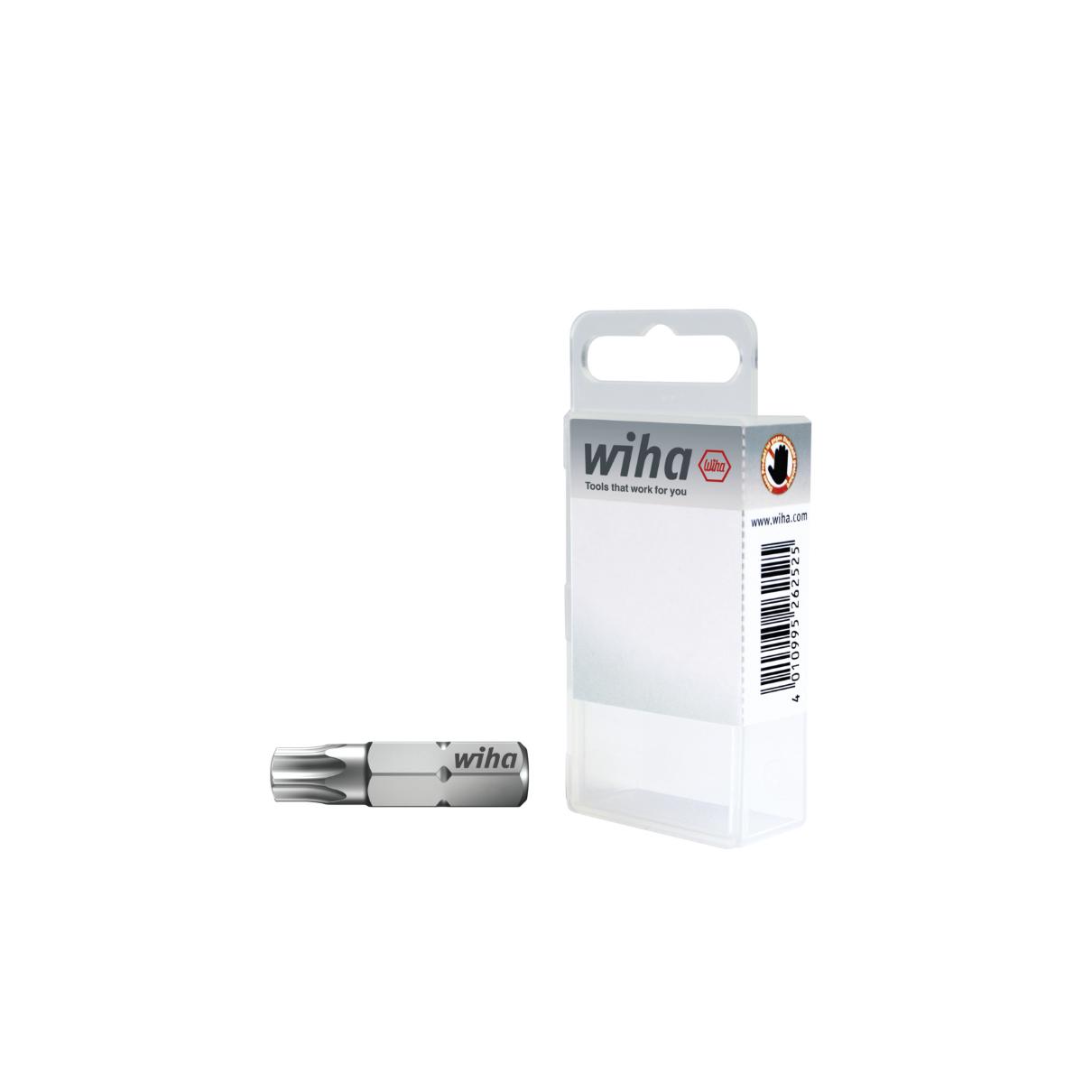 Wiha Bit Standard 25 mm TORX (T10) 2 Stück 1/4 zoll in Box