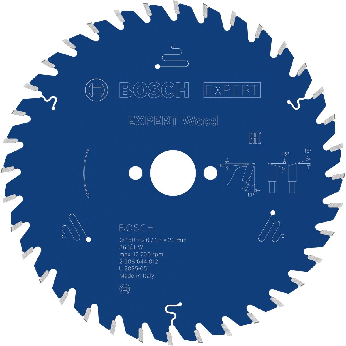 Bosch Kreissägeblatt Expert for Wood ø 150 mm