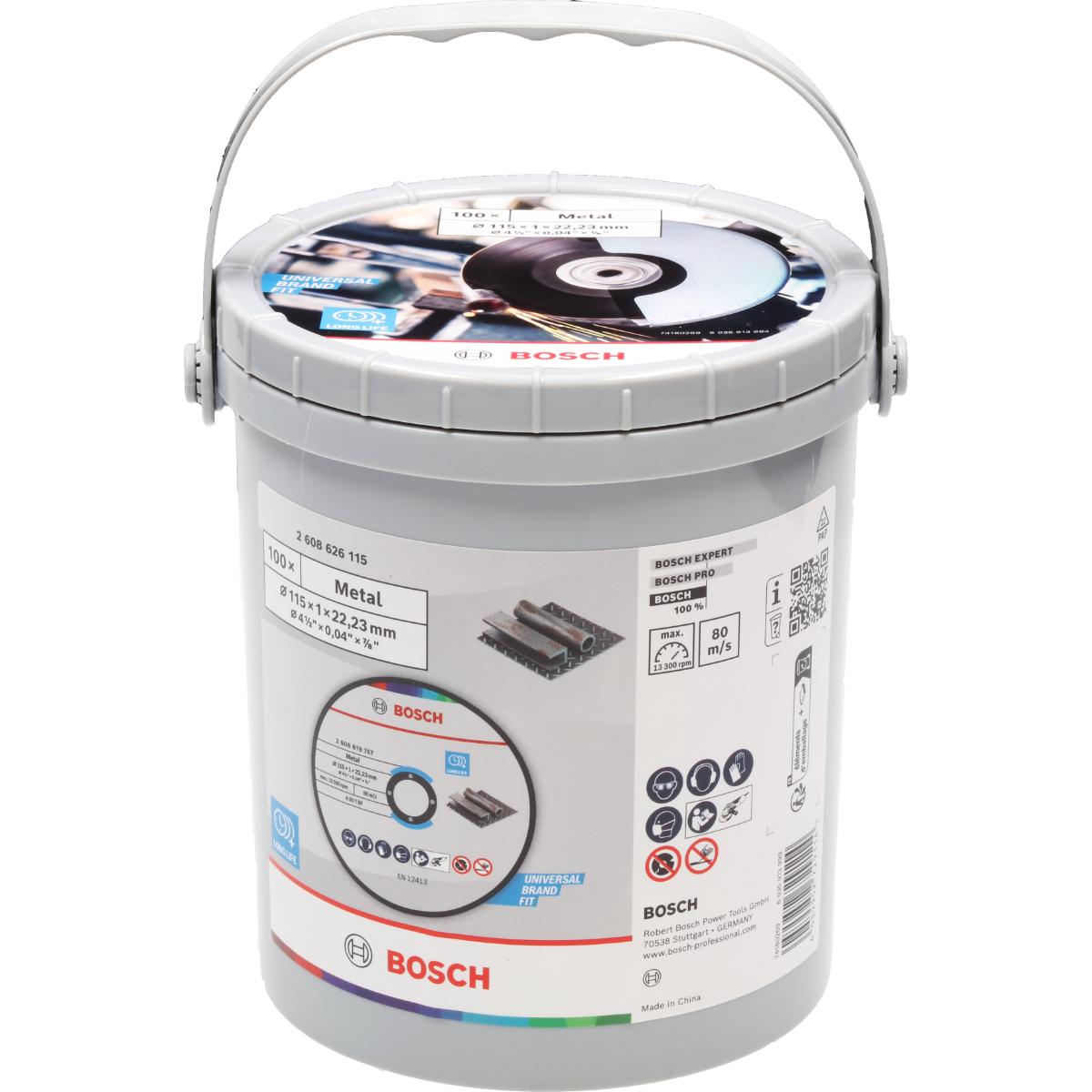 Bosch Standard for Metal Trennscheibe, 115 x 1 x 100, 100 Stück