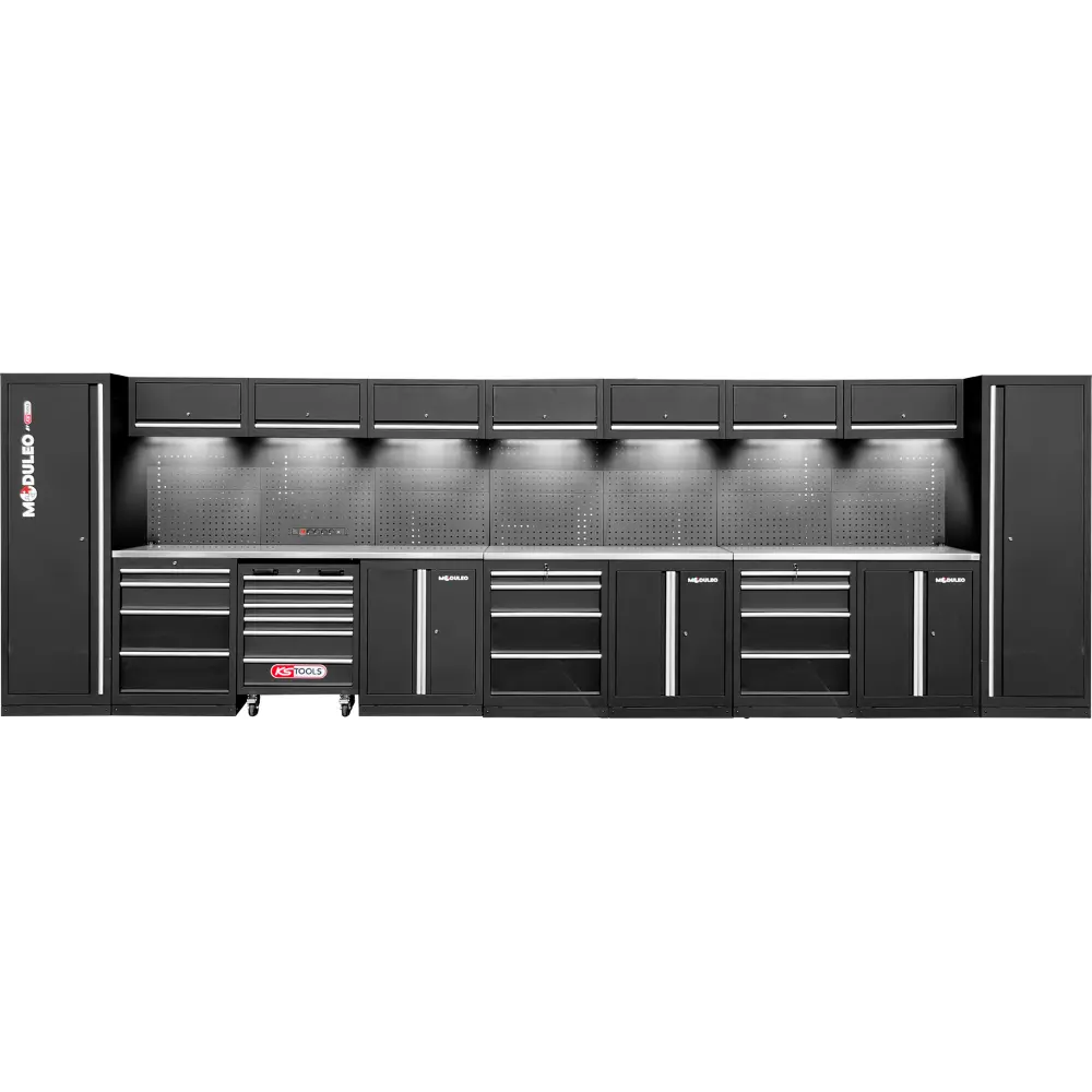 KS TOOLS Werkstatt-Schranksystem, gerade, 5960 x 500 mm, Variante 2