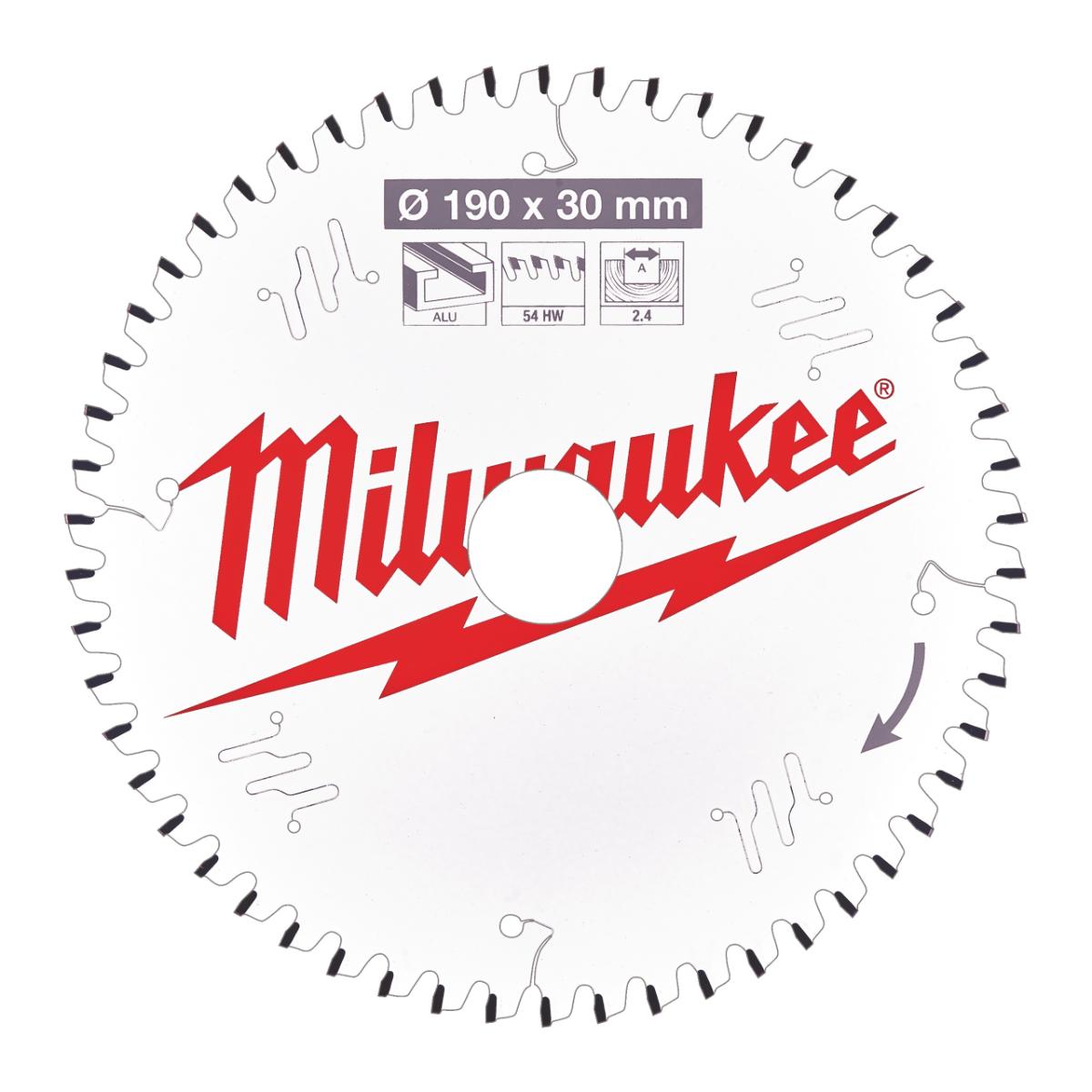 Milwaukee - KREISSÄGEBLATT 190/30MM 54Z HOLZ+ALU - 4932471303
