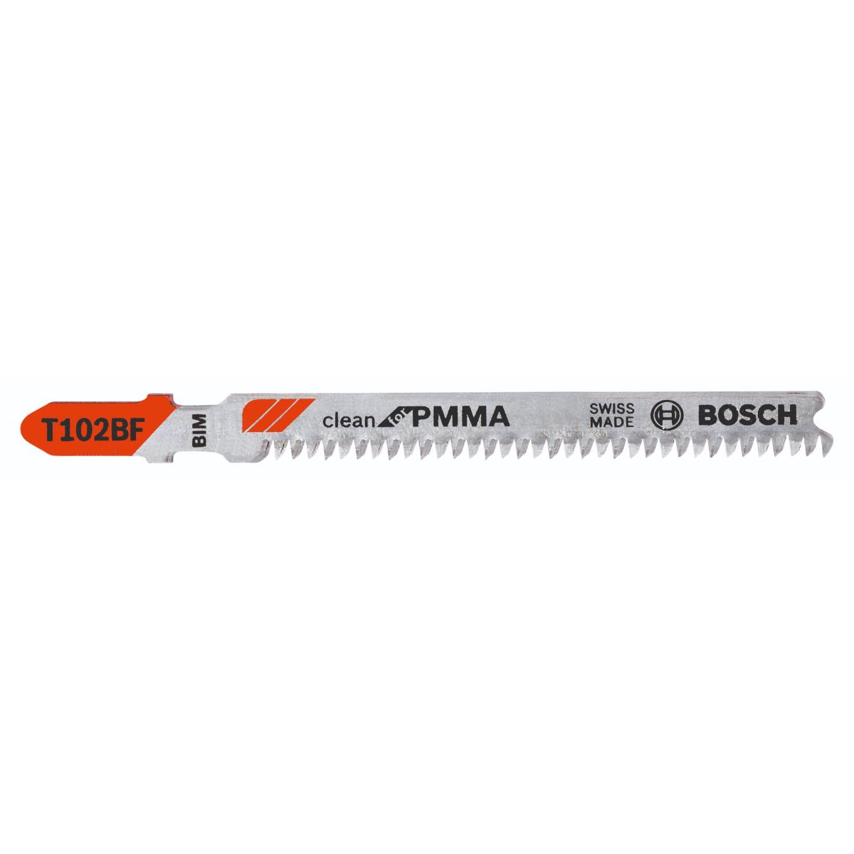 Bosch Stichsägeblatt BIM, T 102 BF Clean for PMMA