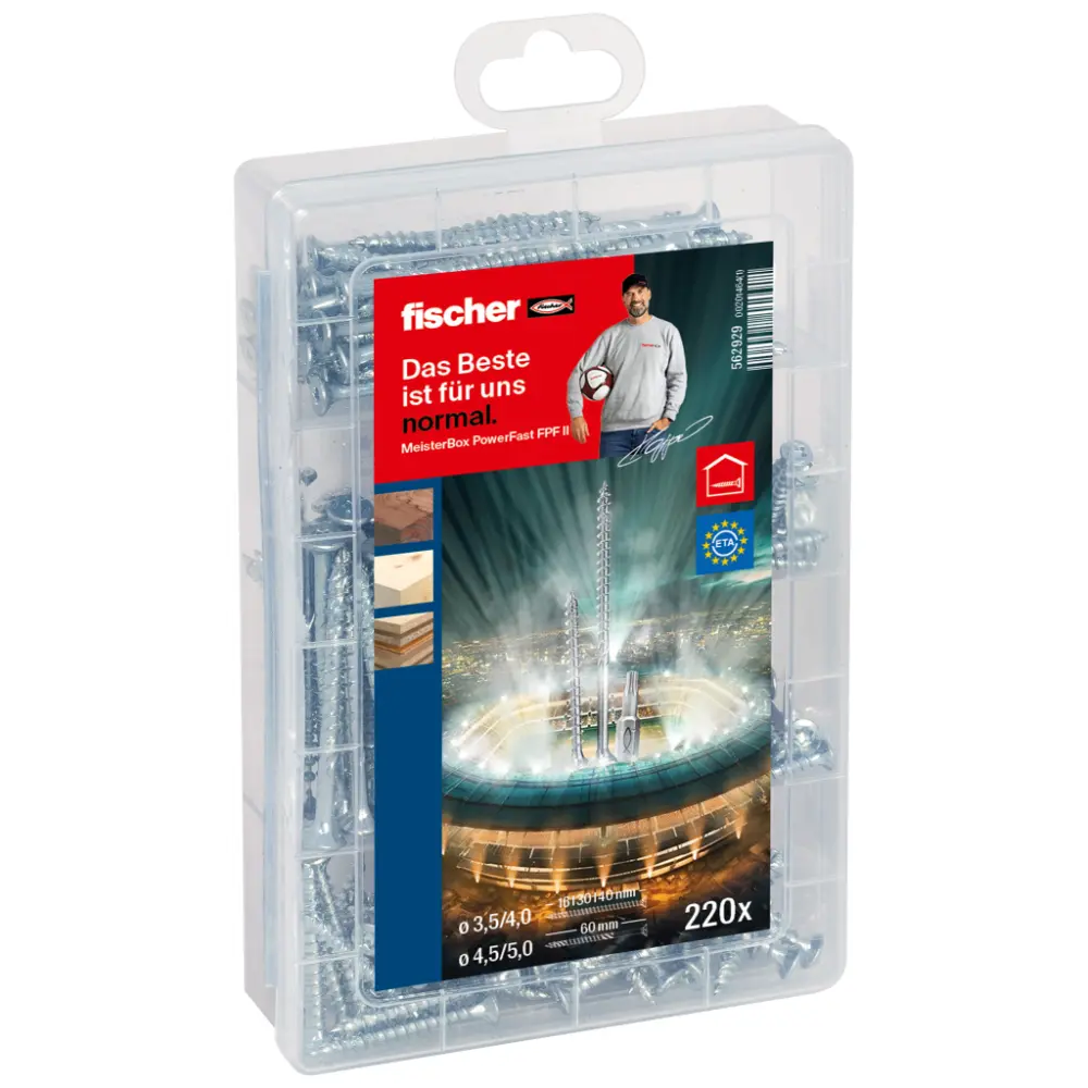 Fischer Sortimentsbox Meister-Box Spanplattenschraube FPF II TX + Bit