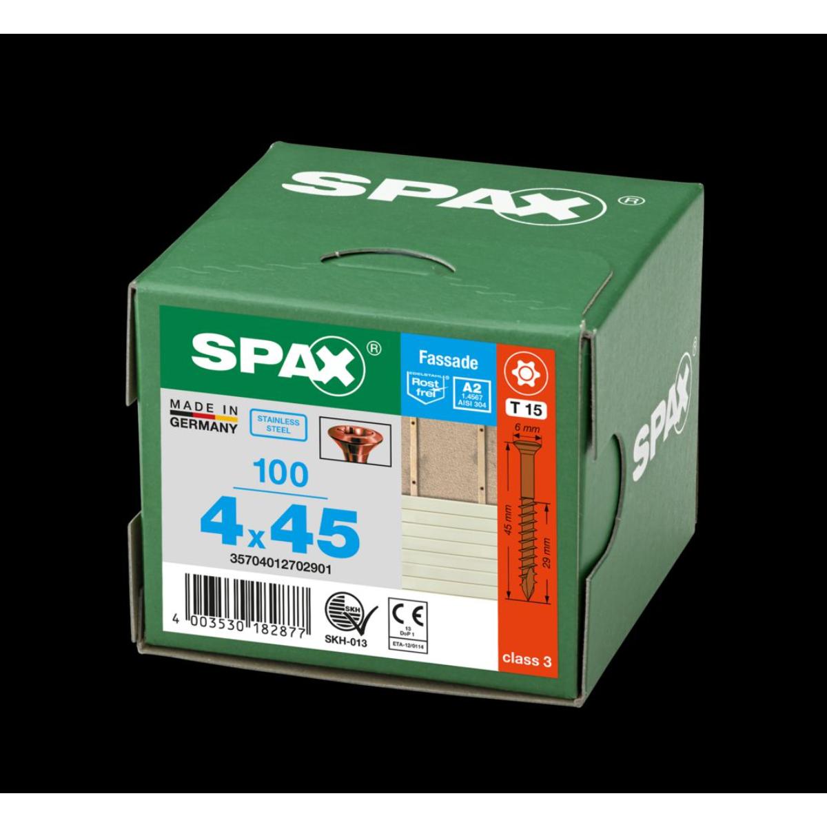 SPAX-S A2 LINSENSENKKOPF KLEINER KOPF T-STAR PLUS T15 TEILGEWINDE CUT ANTIK 100 Stück