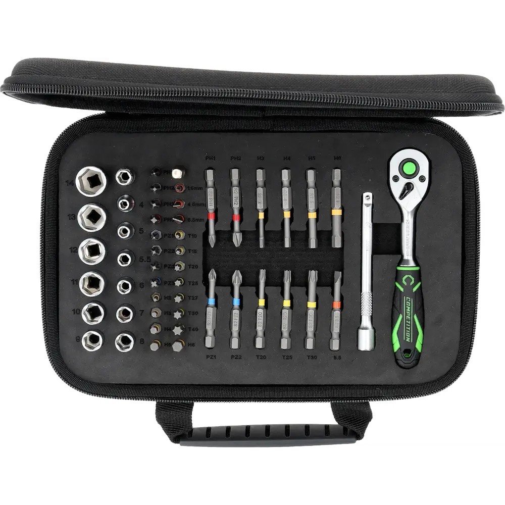 COMPETITION Mini-Bit-Stecknuss-Satz, 51-tlg