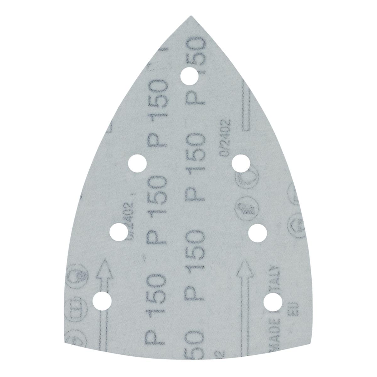 Makita Schleifpapier 100x150mm, Körnung A150,Klett, 7 Loch, 10 Stück