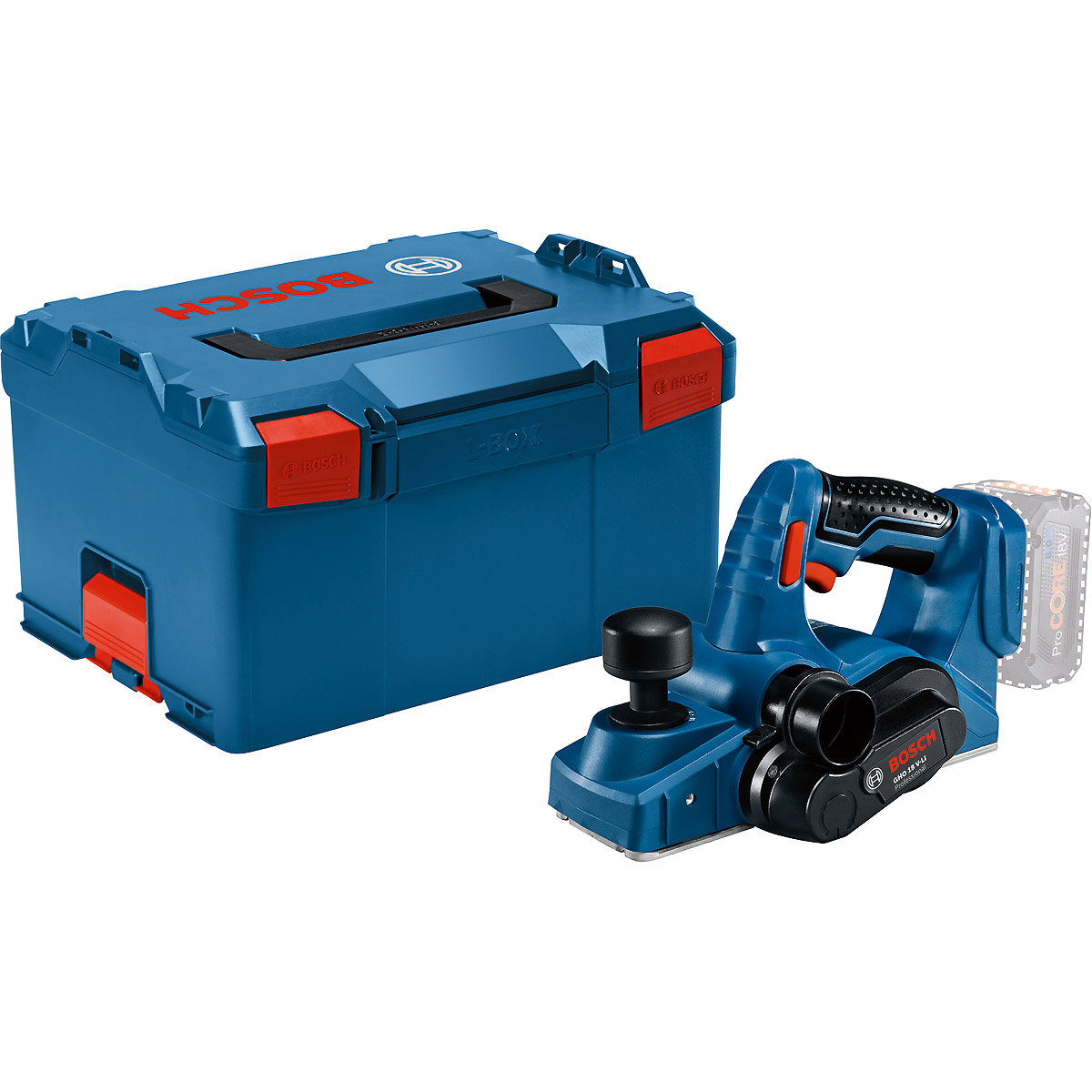 Bosch Akku-Hobel GHO 18 V-LI, Solo Version, L-BOXX