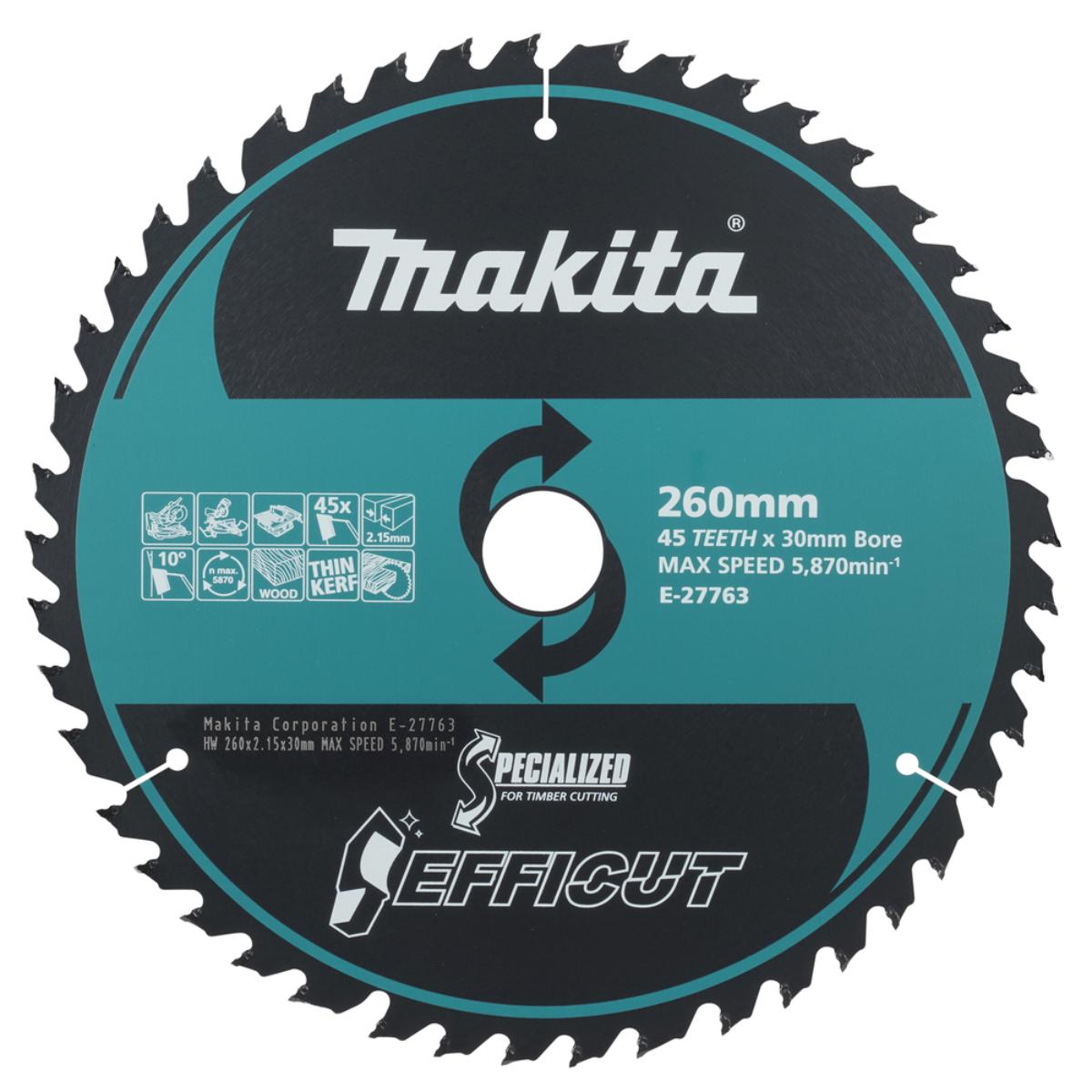 Makita Kreissägeblatt 260x30x45Z Efficut