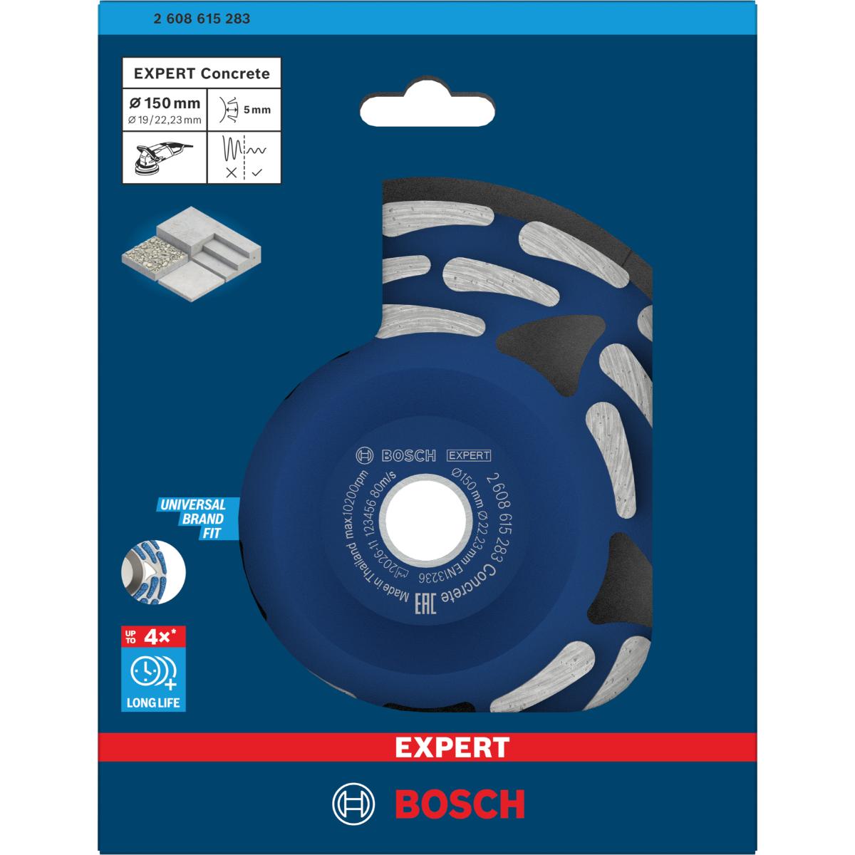 Bosch EXPERT Concrete Topfscheibe long life, 150×22,23×5 mm
