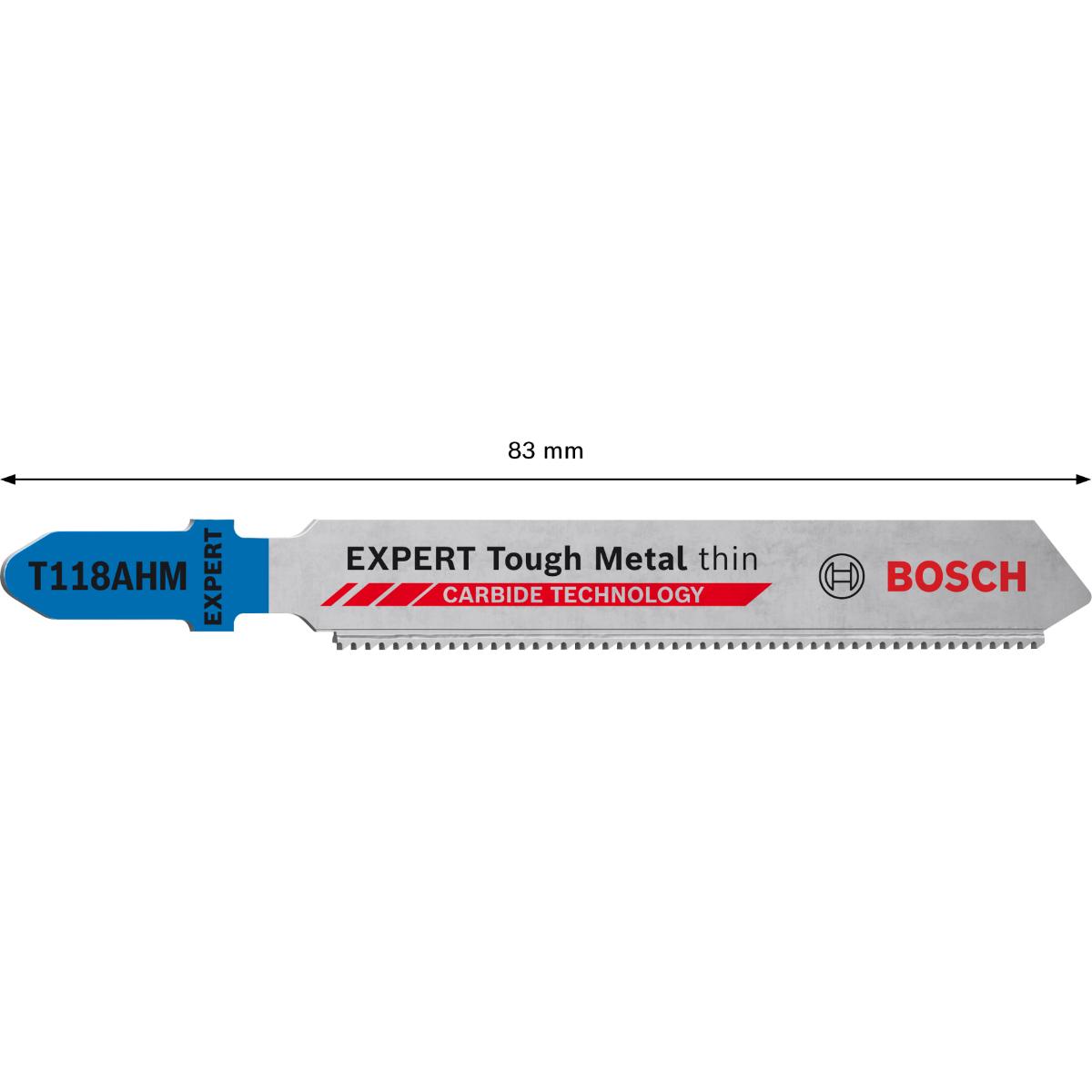 Bosch EXPERT ‘Stainless Steel’ T 118 AHM Stichsägeblatt, 3 Stück