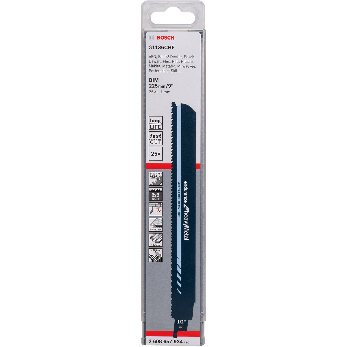 Bosch Säbelsägeblatt S 1136 CHF, Endurance for Heavy Metal