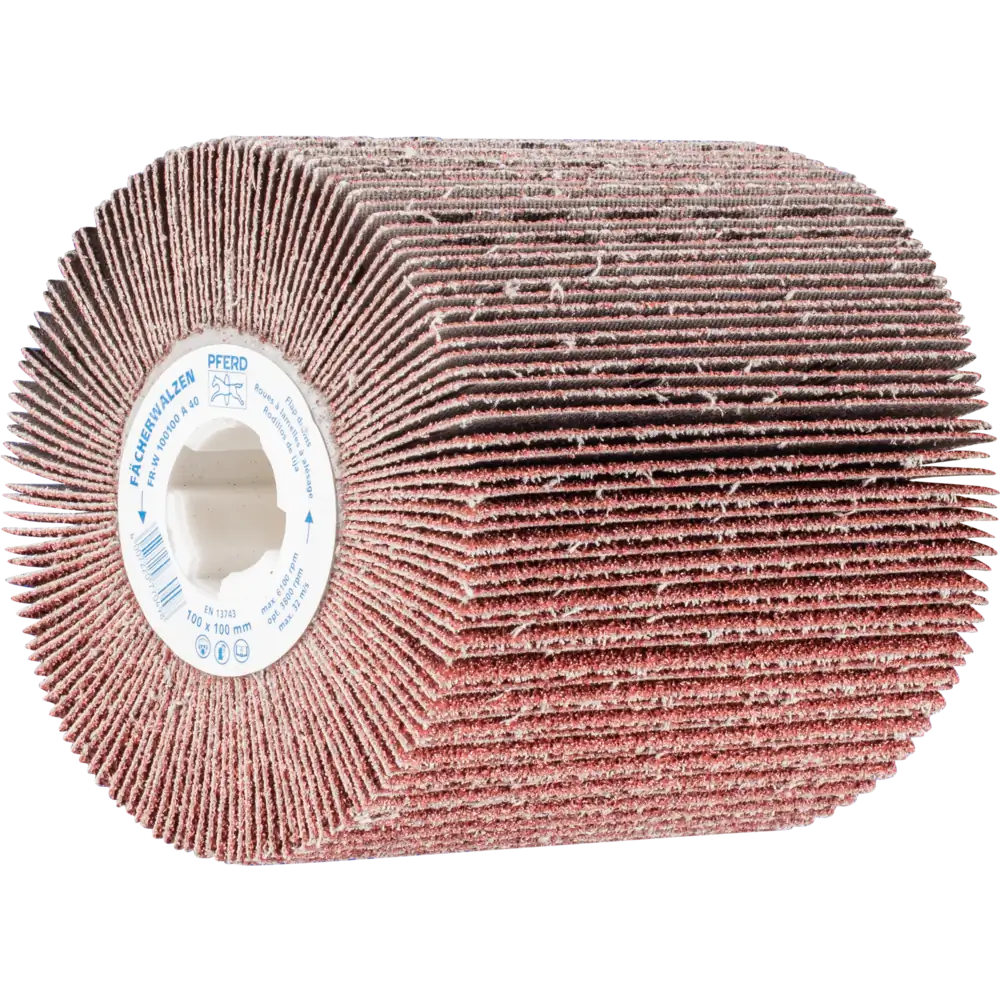 PFERD TOOLS Fächerschleifwalze zum universellen Einsatz auf Walzenantrieben