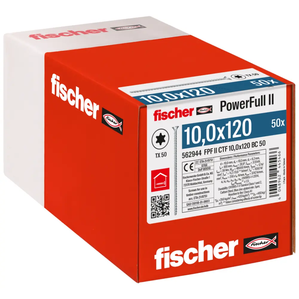 Fischer Vollgewindeschraube 10,0x120 PowerFull FPF II CTF 10 BC