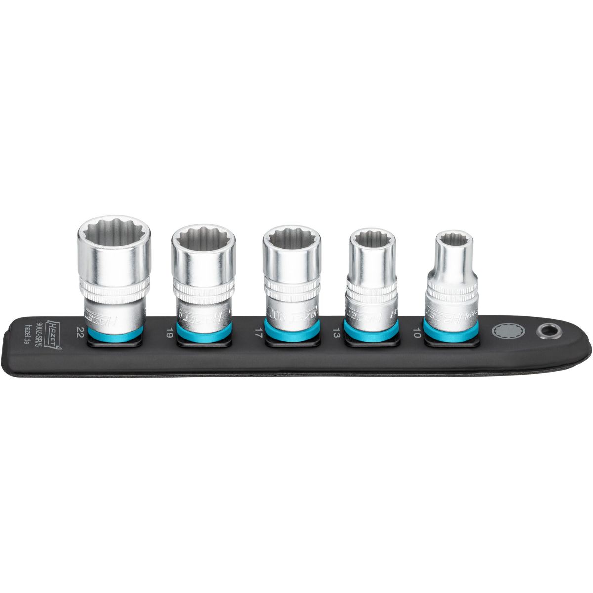 HAZET SmartRail Barrette emboîtable flexible en plastique carré 12,5 mm (1/2 pouce) 5 pièces, double hexagone extérieur