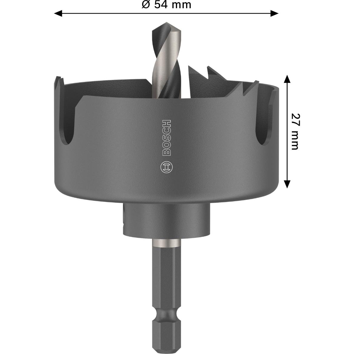 Bosch Wood and Drywall Lochsäge mit Aufsteckhalter, 54 x 27 mm