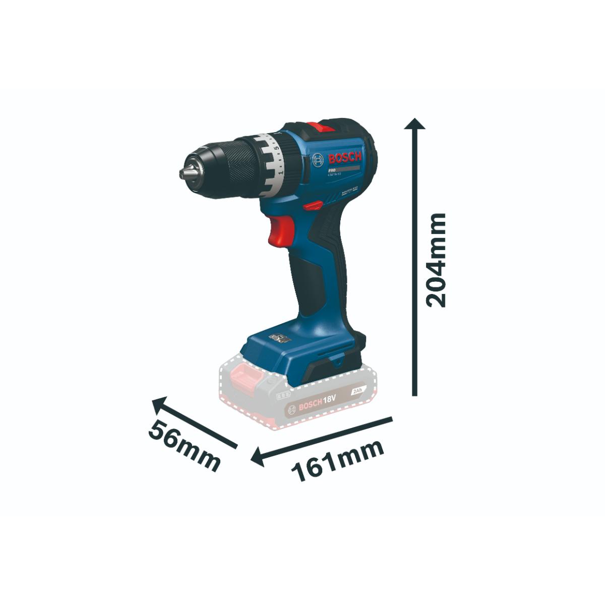 Bosch Akku-Schlagbohrschrauber GSB18V-52, 1x GBA 18V 2.0Ah, 1x GBA 18V 4.0Ah in L-BOXX