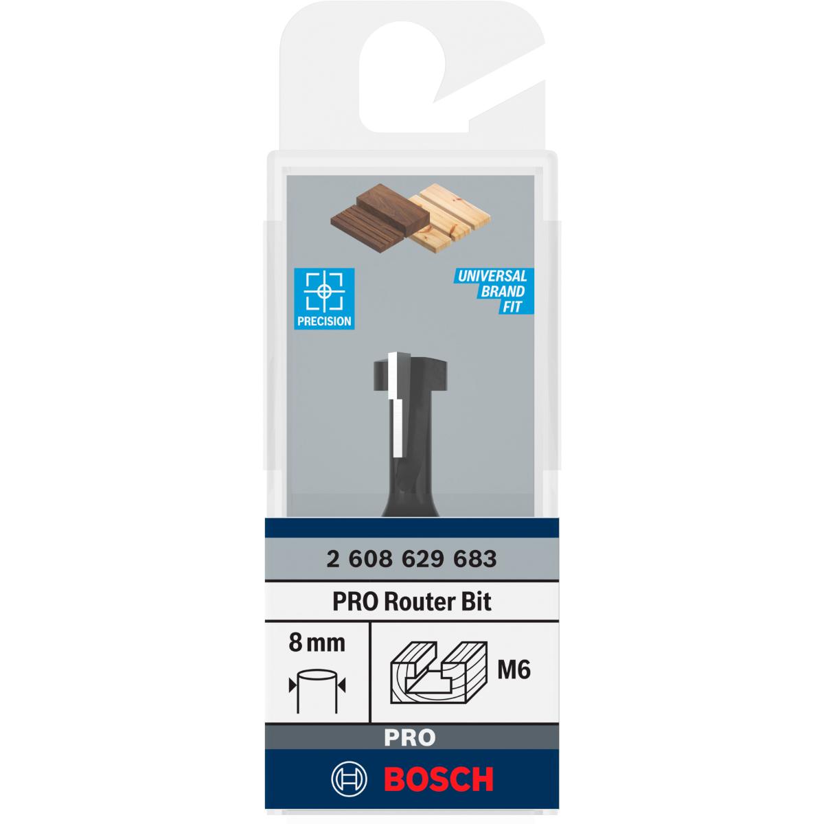Bosch PRO T-Nutfräser, Ø 10,5 x Ø 6,6, Schaft 8 mm