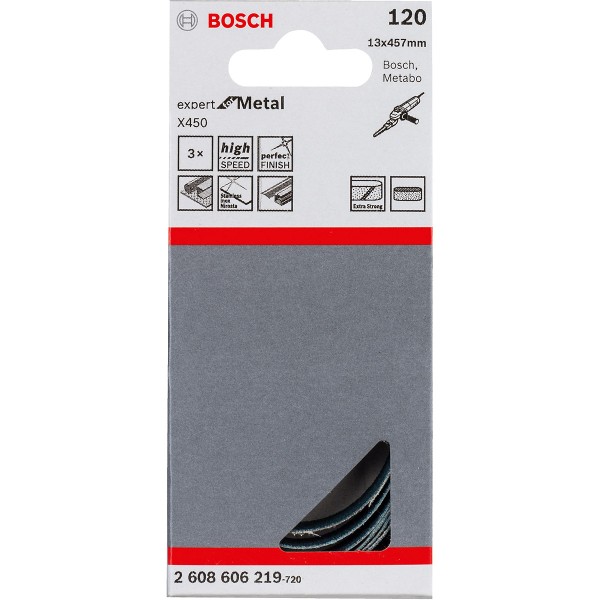 Bosch Schleifband X450 Expert for Metal, 13 x 455 mm