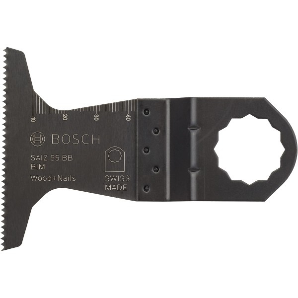 Bosch BIM Tauchsägeblatt SAIZ 65 BB, Wood and Nails, 40 x 65 mm