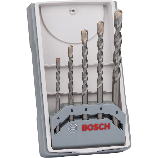 Bosch Betonbohrer CYL-3 Set, Silver Percussion, 5-teilig, 4 - 8 mm