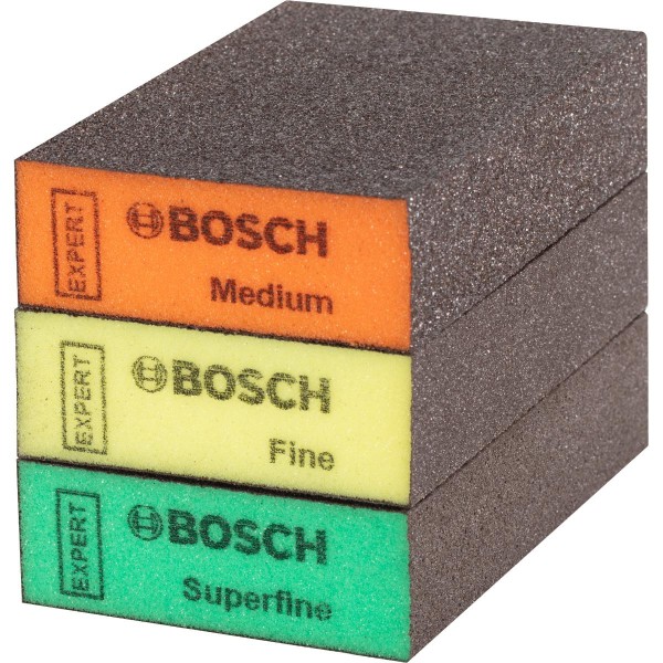 Bosch EXPERT S471 Standard Block, 69 x 97 x 26 mm, M, F, SF, 3-tlg.. für Handschleifen