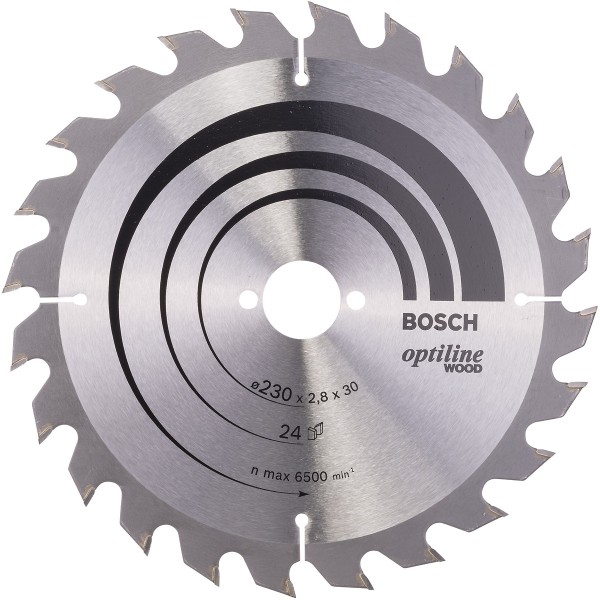 Bosch Kreissägeblatt Optiline Wood für Handkreissägen ø 230 mm