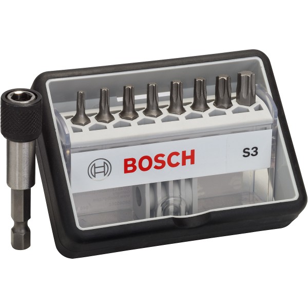 Bosch Schrauberbit-Set Robust Line S Extra-Hart, 8 + 1-teilig, 25 mm, Torx
