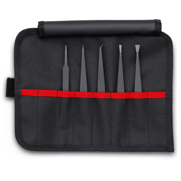 KNIPEX Kunststoffpinzetten-Set ESD 5-teilig 195 mm