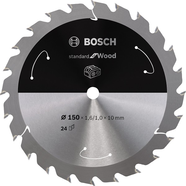 Bosch Akku-Kreissägeblatt Standard for Wood H 160x20 T12, ø außen: 150 mm