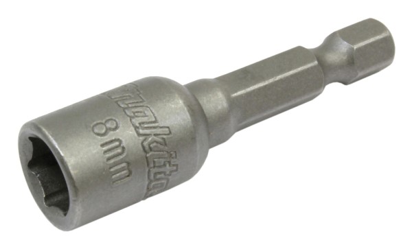 Makita Steckschlüssel SW8 magnetisch, 1 Stück - SW8 - 1/4" - 50 mm - B-38934
