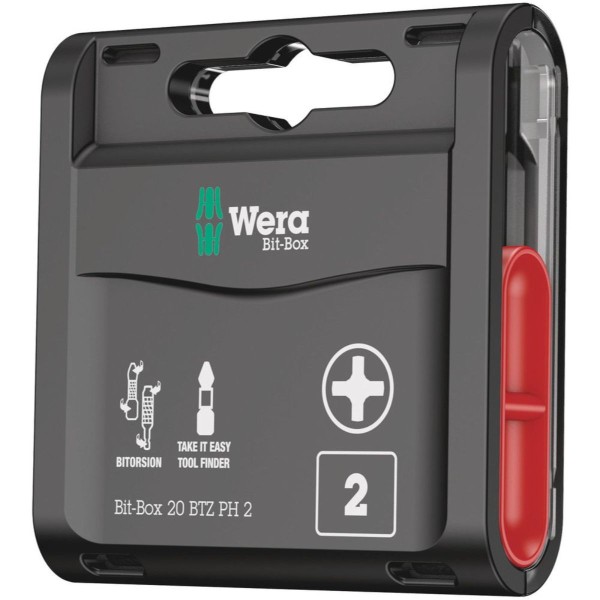 Wera Bit-Box 20 BTZ PH, PH 2 x 25 mm, 20-teilig