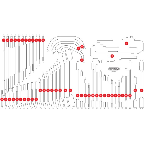 KS Tools Leere Schaumstoffeinlage zu 813.0068