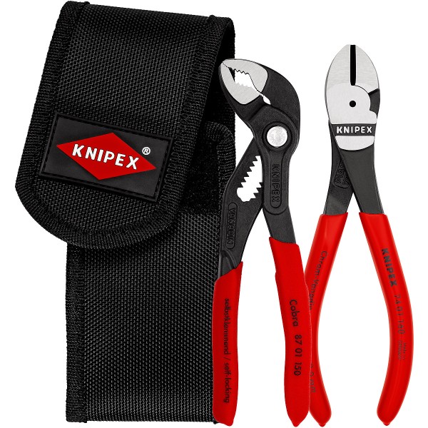 KNIPEX Mini-Zangenset in Werkzeuggürteltasche 2-teilig 173 mm