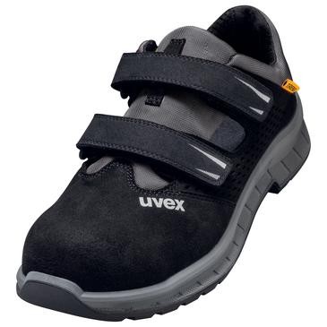 uvex 2 trend Sicherheitsschuh S1P Sandalen schwarz/grau