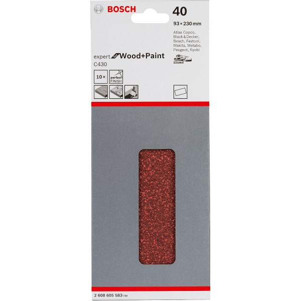 Bosch Schleifblatt C430 für Schwingschleifer 93x230 mm ohne Lochung