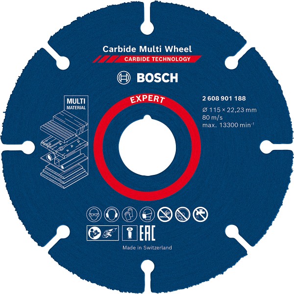 Bosch EXPERT Carbide Multi Wheel Trennscheibe, für kleine Winkelschleifer
