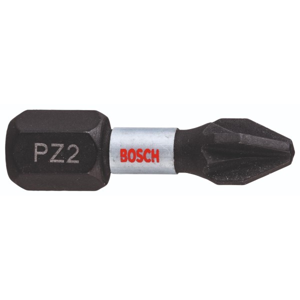 Bosch Impact Control Schrauberbit, 25 mm, 2x PZ2 für Schraubendreher