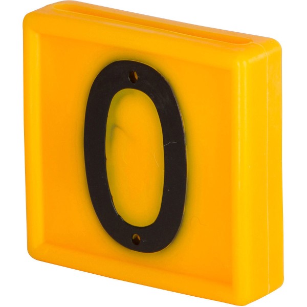 Nummernblock, 1-stellig 10er Pack gelb