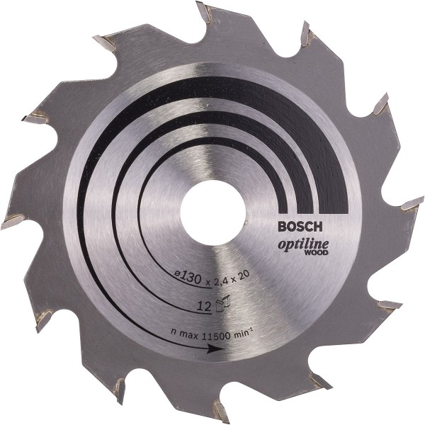 Bosch Kreissägeblatt Optiline Wood für Handkreissägen ø 130 mm