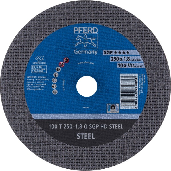 PFERD Stationäre Trennscheibe T HD STEEL für Stahl