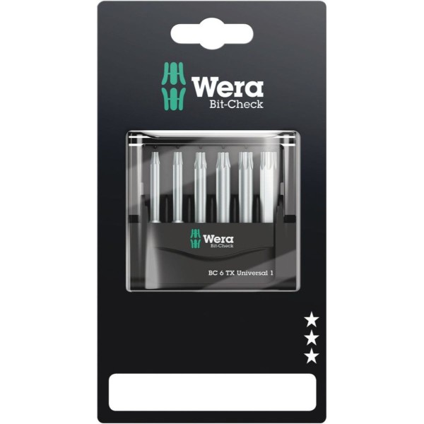 Wera Bit-Check 6 TX Universal 1 SB, 6-teilig