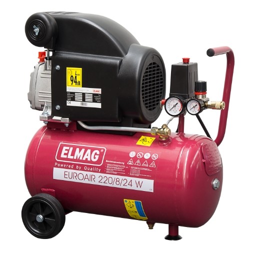 ELMAG Kompressor EUROAIR 220/8/24 W - 'SET-AKTION':