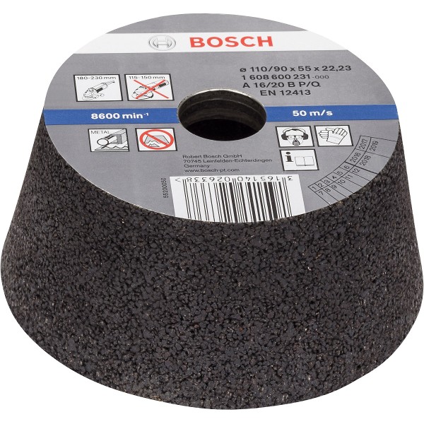 Bosch Schleiftopf, konisch-Metall/Guss 90 mm, 110 mm, 55 mm