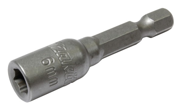 Makita Steckschlüssel SW6 magnetisch, 1 Stück - SW6 - 1/4" - 50 mm - B-38912